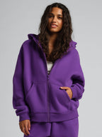 Basic Crop Zip Hoodie