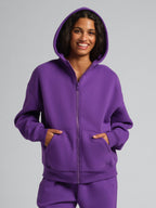 Basic Crop Zip Hoodie