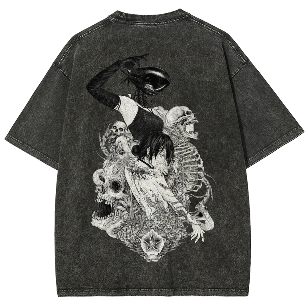 Chainsaw Man Unisex Fit Washed T-Shirt