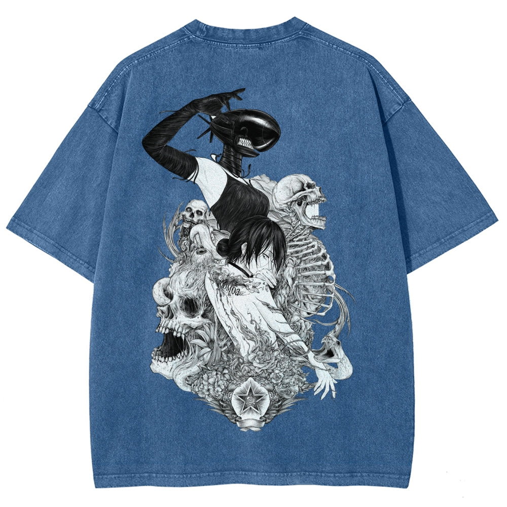 Chainsaw Man Unisex Fit Washed T-Shirt