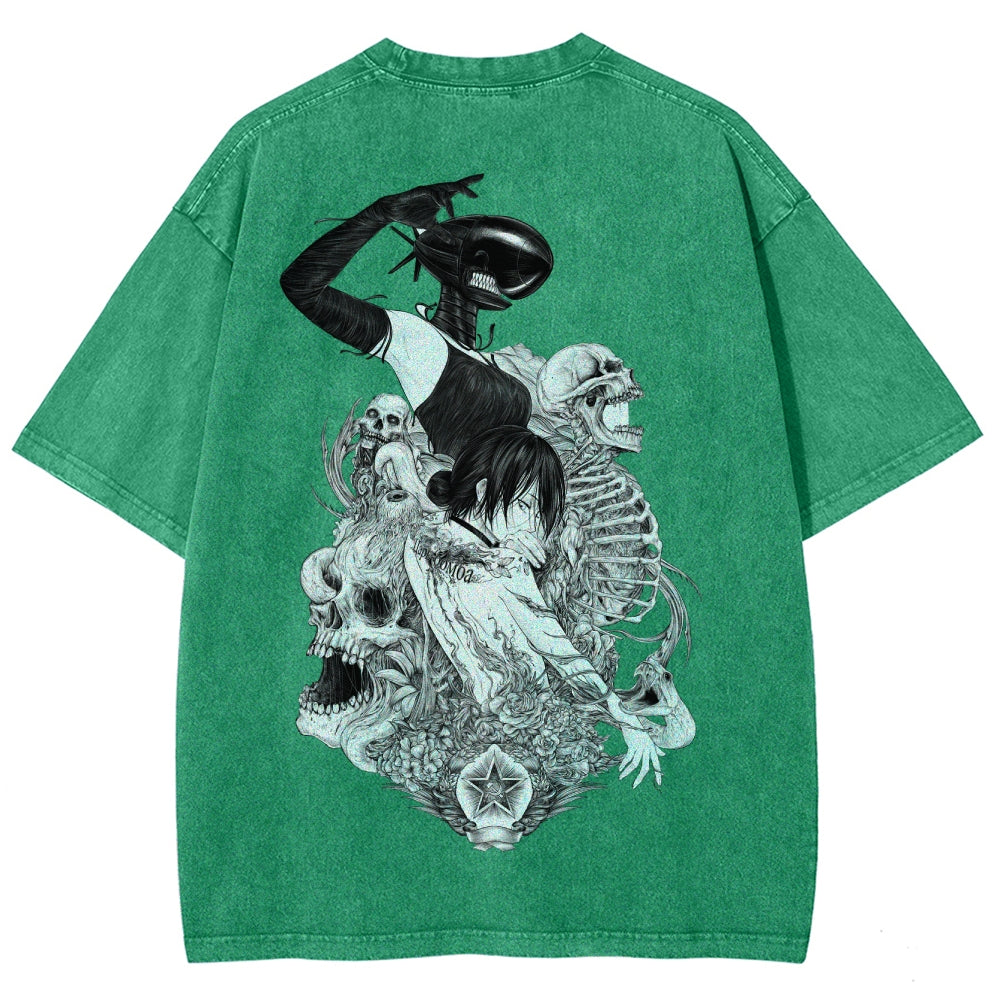 Chainsaw Man Unisex Fit Washed T-Shirt