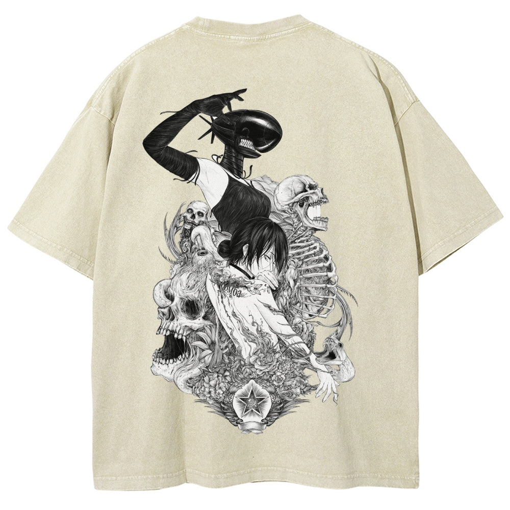 Chainsaw Man Unisex Fit Washed T-Shirt