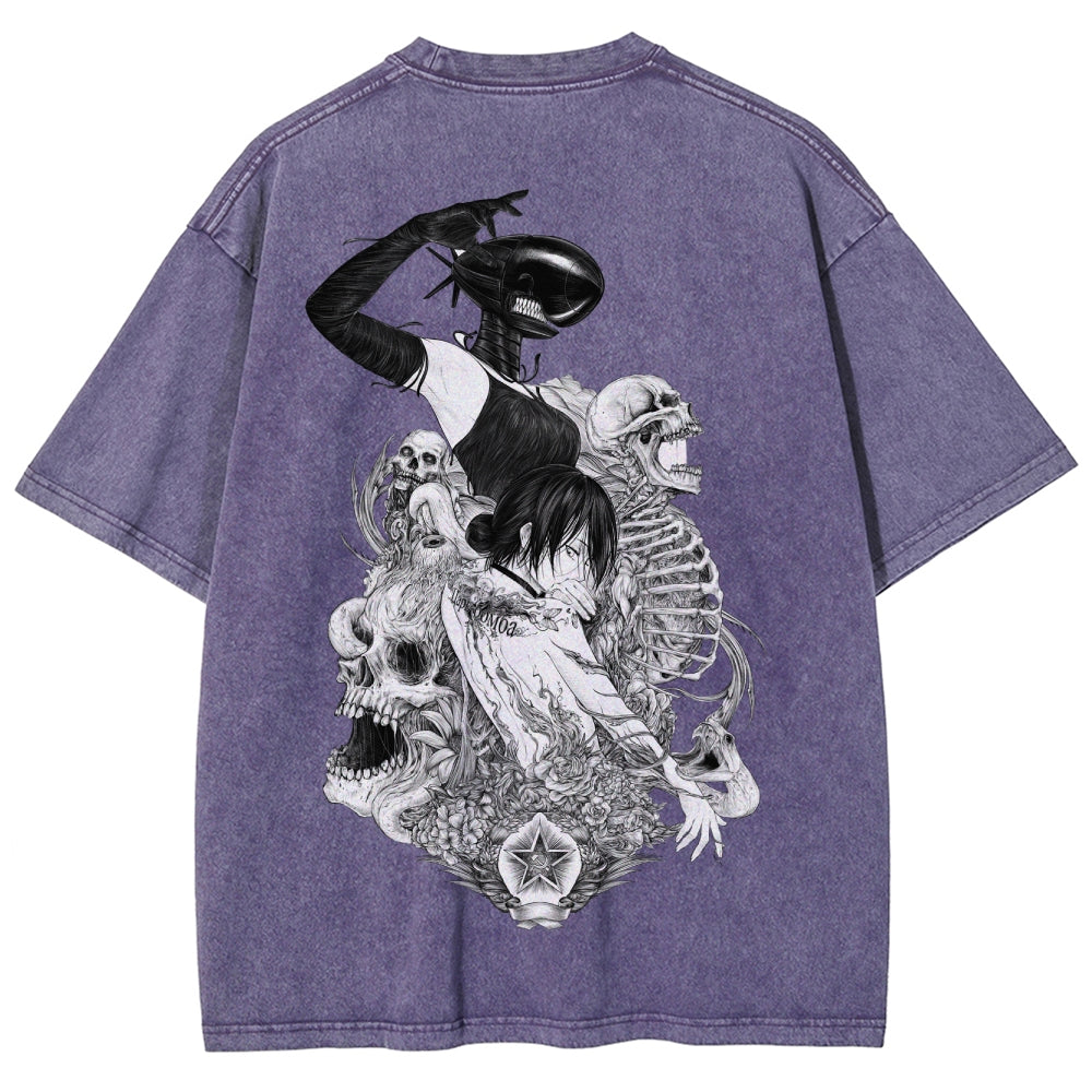 Chainsaw Man Unisex Fit Washed T-Shirt