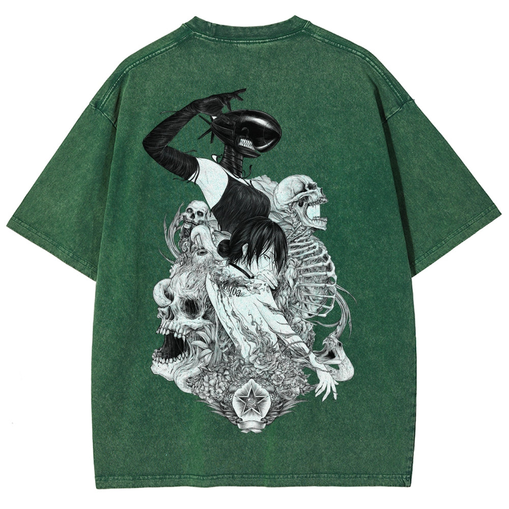 Chainsaw Man Unisex Fit Washed T-Shirt