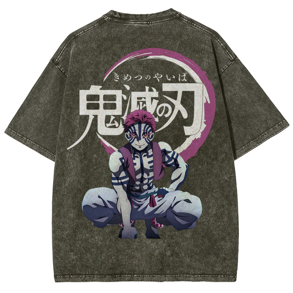 Demon Slayer Unisex Fit Washed T-Shirt 2503005374