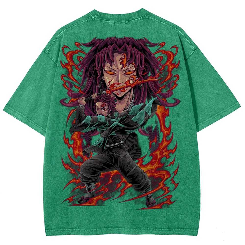 Demon Slayer Unisex Fit Washed T-Shirt 2503005405