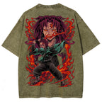 Demon Slayer Unisex Fit Washed T-Shirt 2503005405