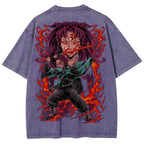 Demon Slayer Unisex Fit Washed T-Shirt 2503005405
