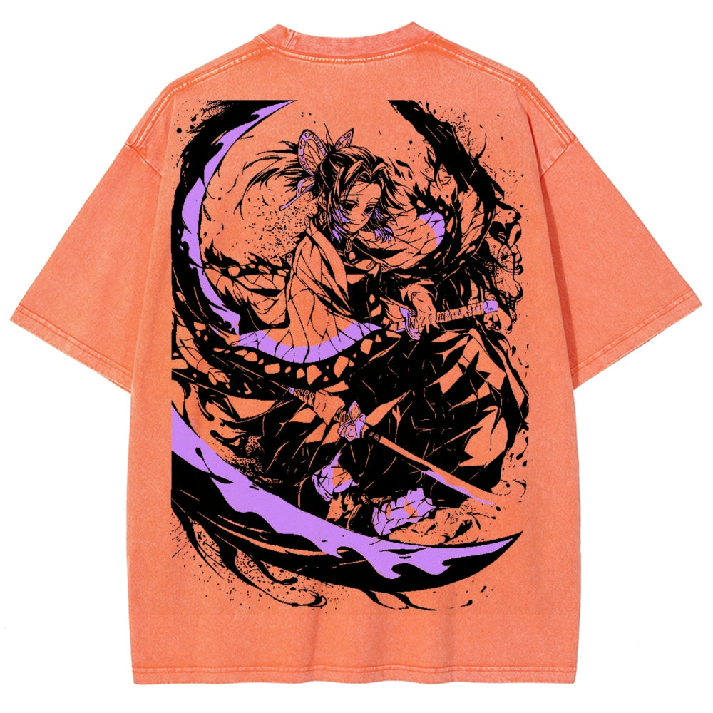 Demon Slayer Unisex Fit Washed T-Shirt 2503005417