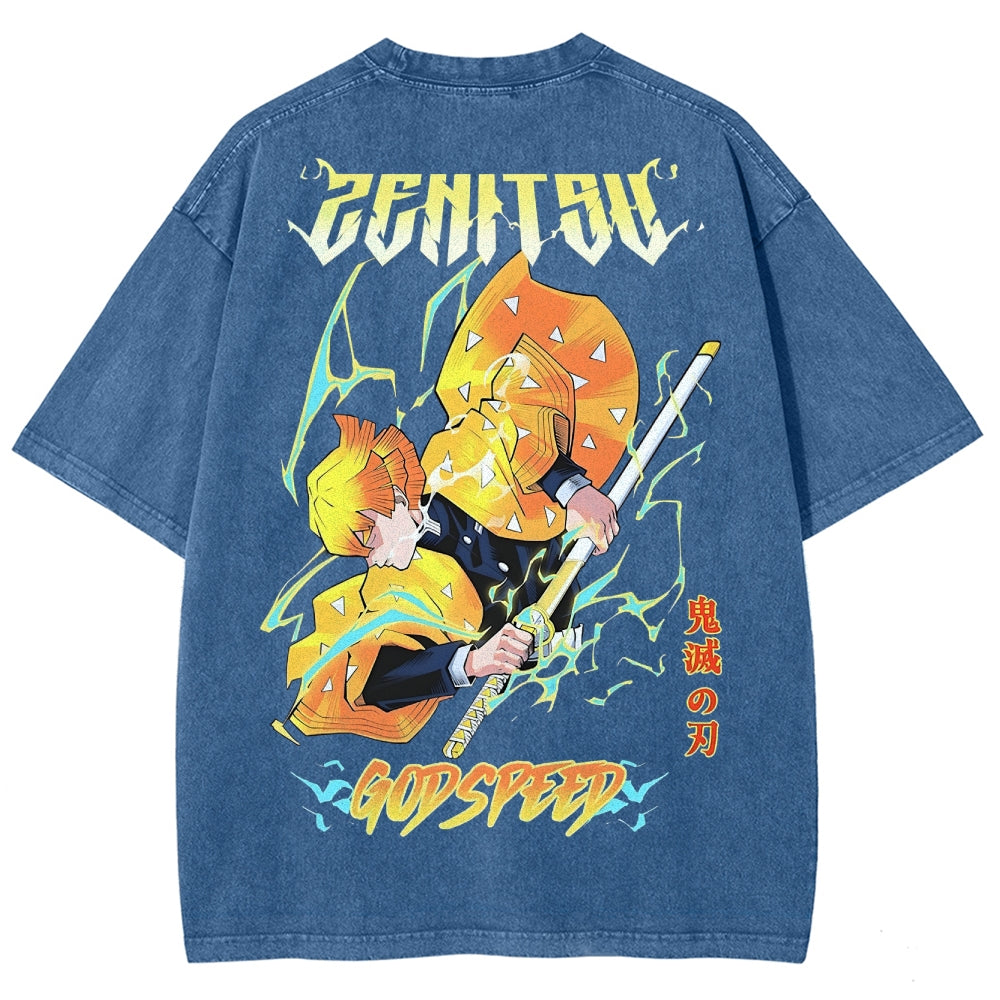 Demon Slayer Unisex Fit Washed T-Shirt 2503005425