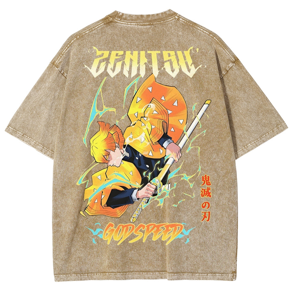 Demon Slayer Unisex Fit Washed T-Shirt 2503005425