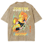 Demon Slayer Unisex Fit Washed T-Shirt 2503005425