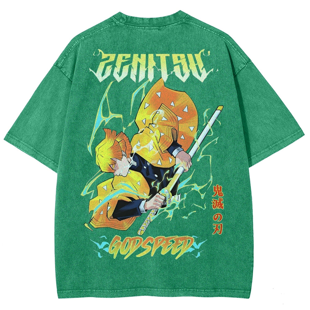 Demon Slayer Unisex Fit Washed T-Shirt 2503005425