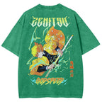 Demon Slayer Unisex Fit Washed T-Shirt 2503005425