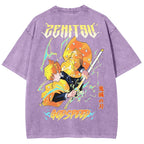 Demon Slayer Unisex Fit Washed T-Shirt 2503005425