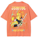 Demon Slayer Unisex Fit Washed T-Shirt 2503005425