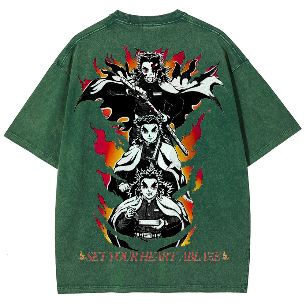 Demon Slayer Unisex Fit Washed T-Shirt 2503005427