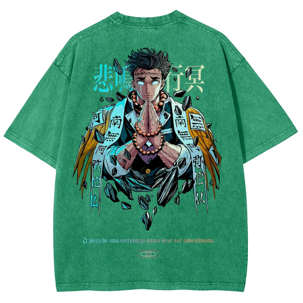 Demon Slayer Unisex Fit Washed T-Shirt 2504000907