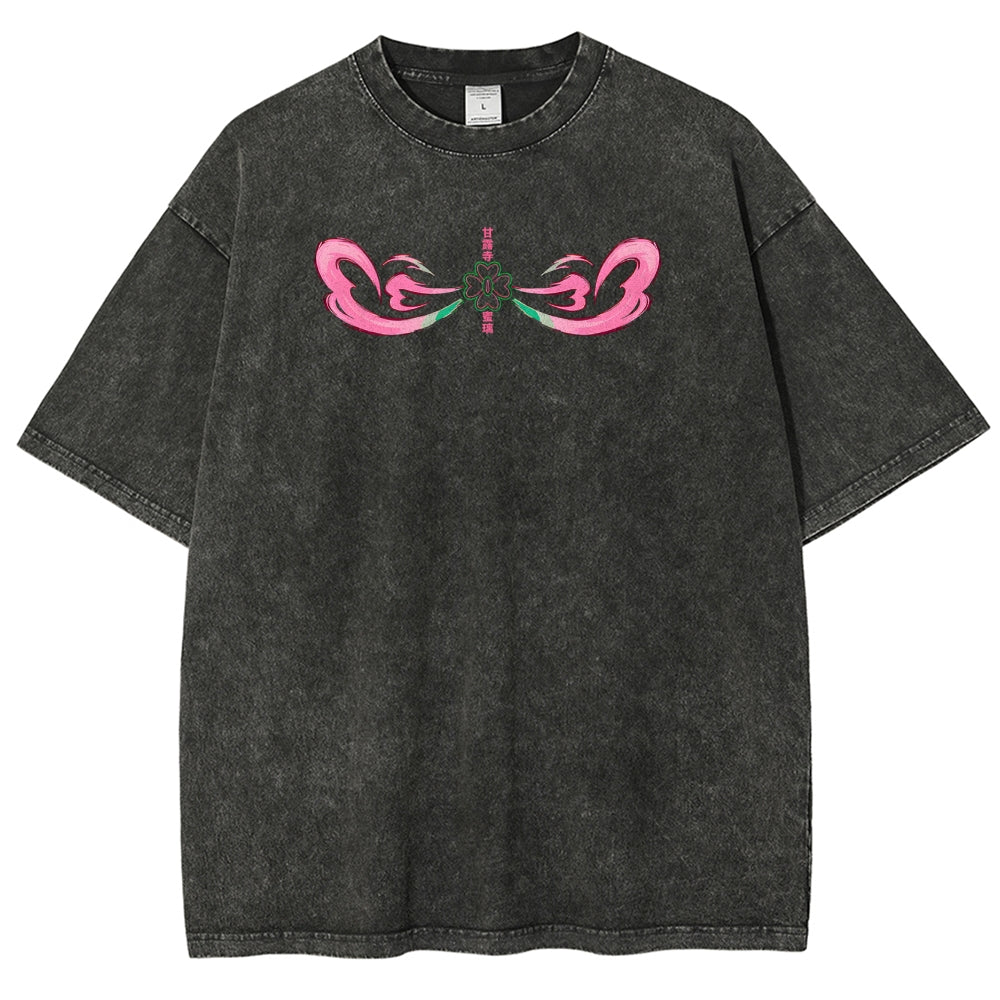 Demon Slayer Mitsuri Kanroji Unisex Fit Washed T-Shirt 2504004048
