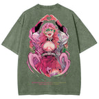 Demon Slayer Mitsuri Kanroji Unisex Fit Washed T-Shirt 2504004048