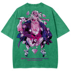 Gurren lagann Demon Slayer Uzui Tengen Unisex Fit Washed T-Shirt 2504004051