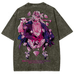 Gurren lagann Demon Slayer Uzui Tengen Unisex Fit Washed T-Shirt 2504004051