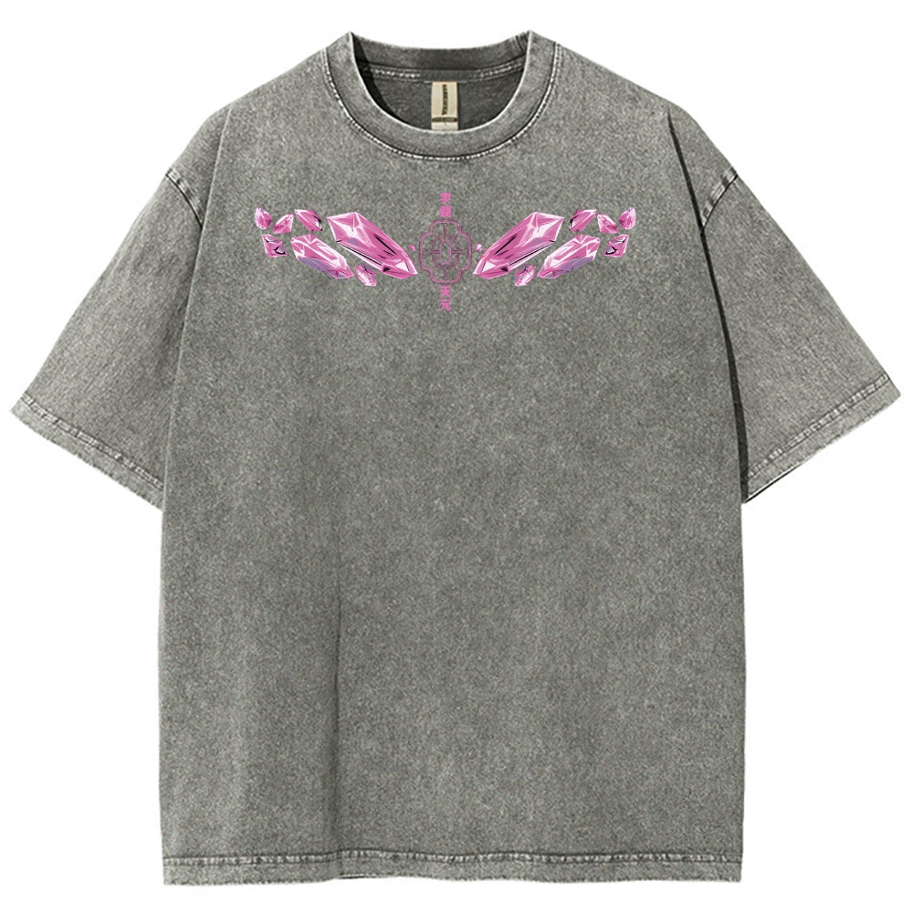Gurren lagann Demon Slayer Uzui Tengen Unisex Fit Washed T-Shirt 2504004051