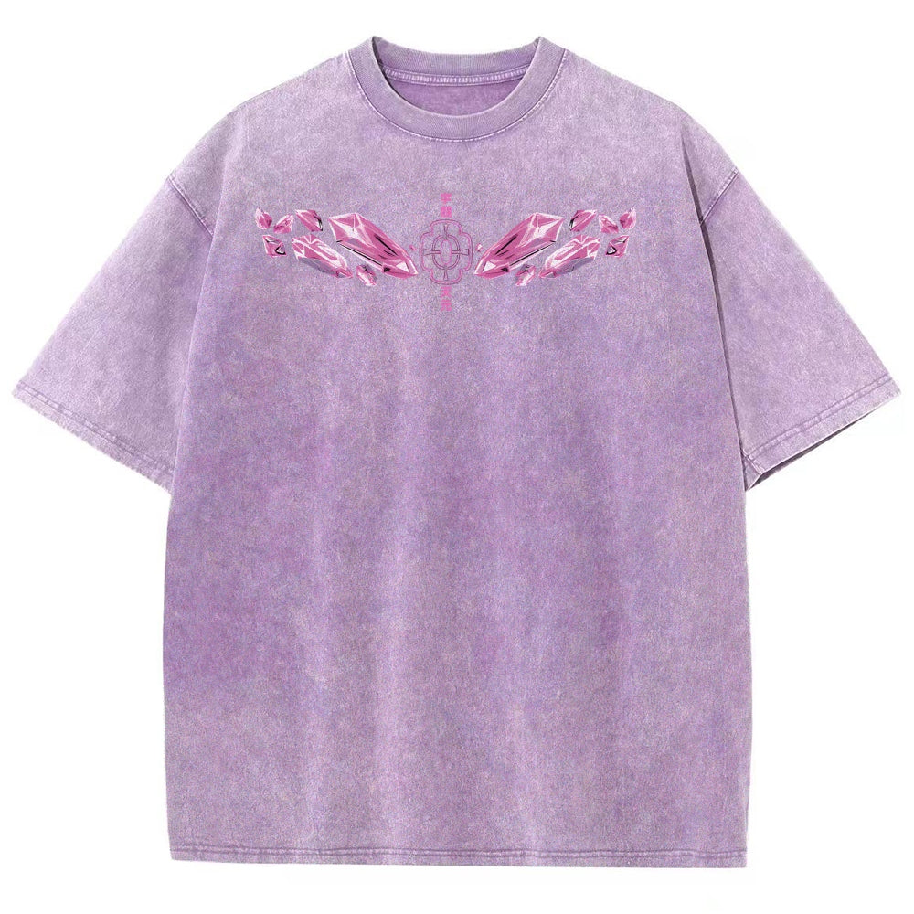 Gurren lagann Demon Slayer Uzui Tengen Unisex Fit Washed T-Shirt 2504004051