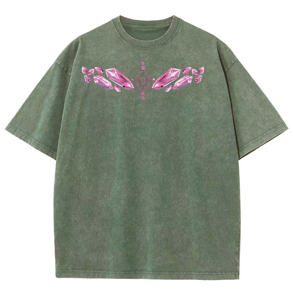 Gurren lagann Demon Slayer Uzui Tengen Unisex Fit Washed T-Shirt 2504004051