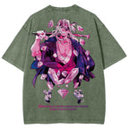 Gurren lagann Demon Slayer Uzui Tengen Unisex Fit Washed T-Shirt 2504004051