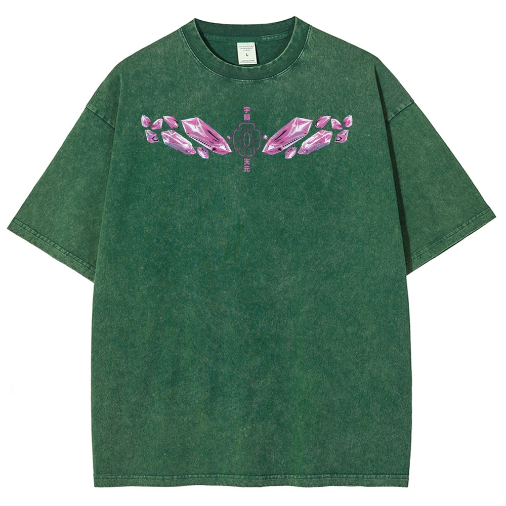 Gurren lagann Demon Slayer Uzui Tengen Unisex Fit Washed T-Shirt 2504004051
