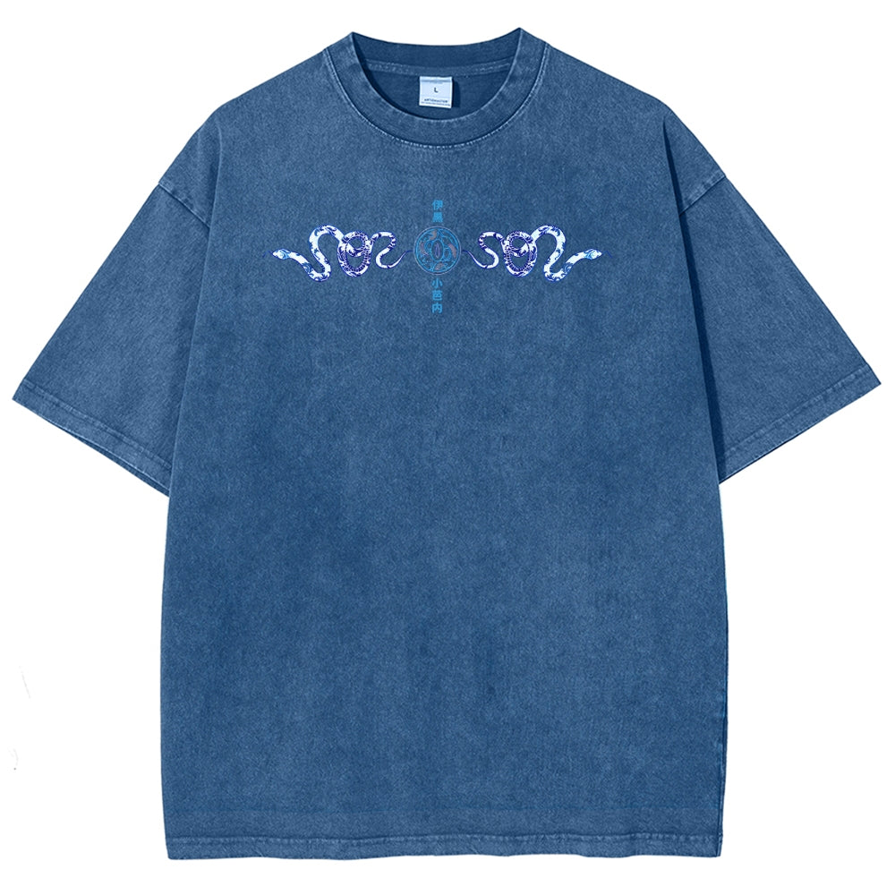 Demon slayer Iguro Obanai Unisex Fit Washed T-Shirt 2504004052