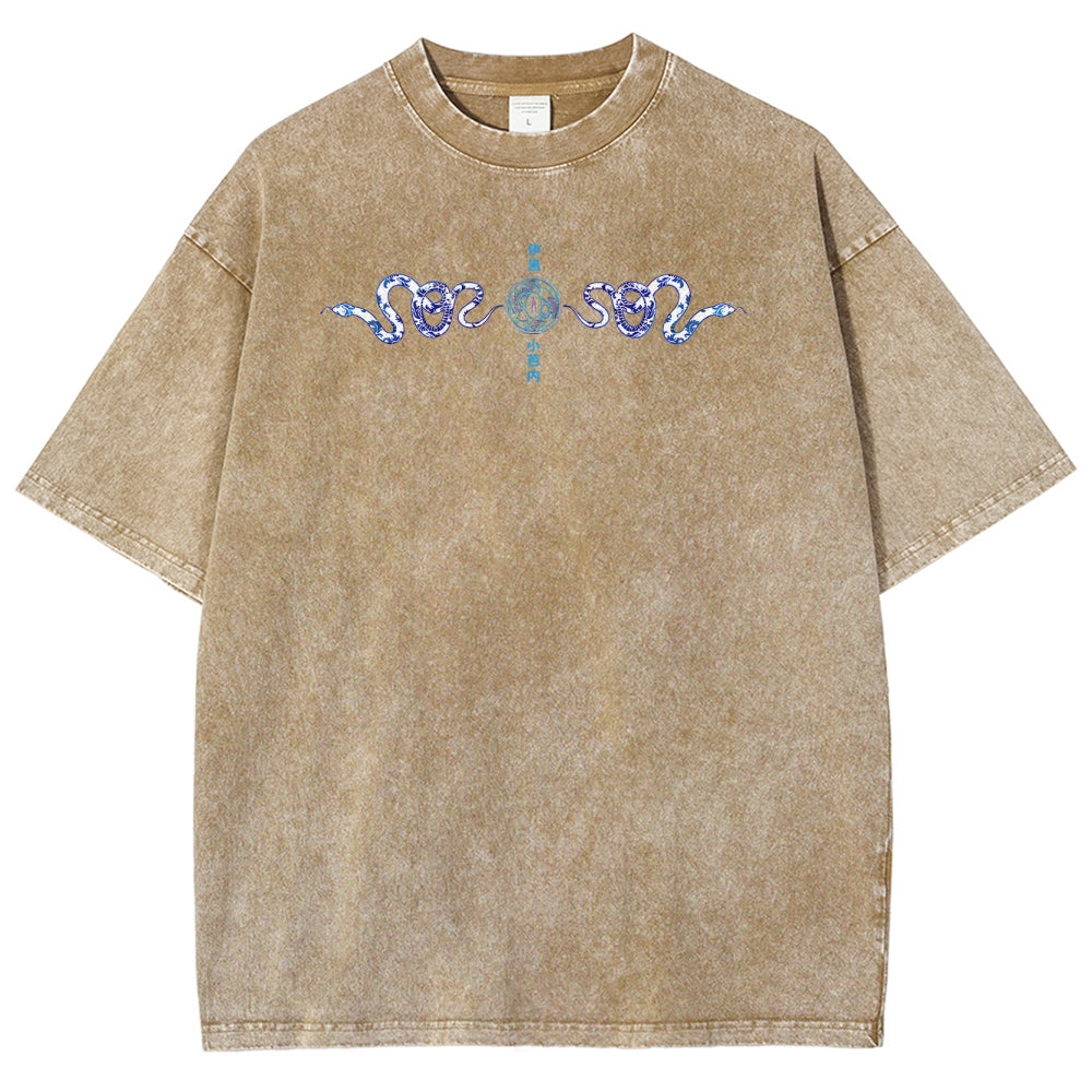 Demon slayer Iguro Obanai Unisex Fit Washed T-Shirt 2504004052