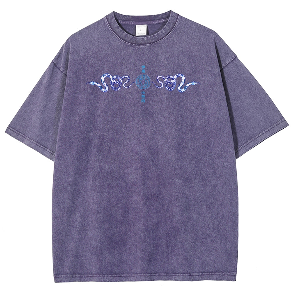 Demon slayer Iguro Obanai Unisex Fit Washed T-Shirt 2504004052
