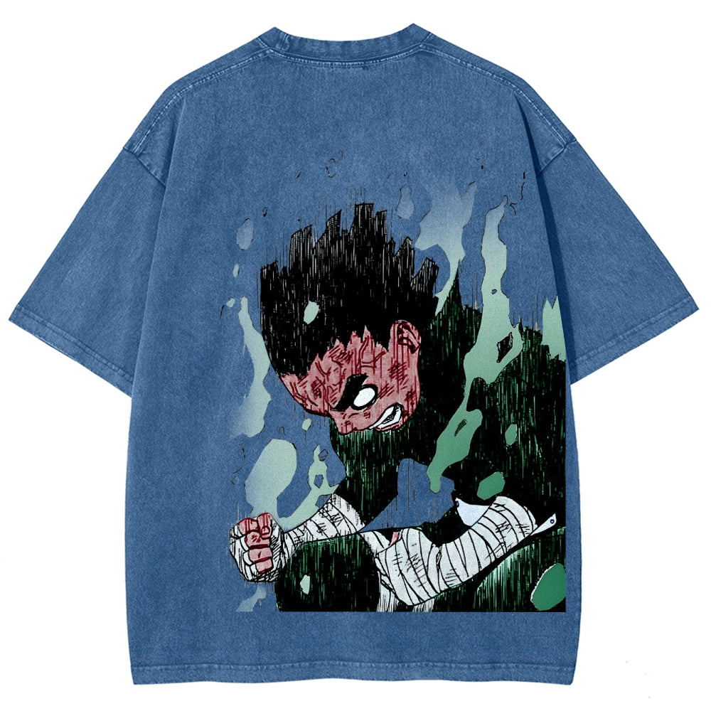 Naruto Rock Lee Unisex Fit Washed T-Shirt 2504005182