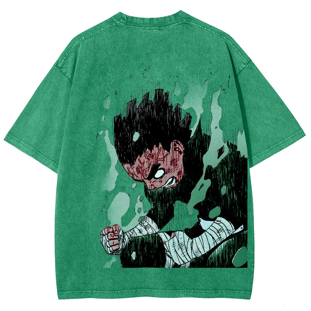 Naruto Rock Lee Unisex Fit Washed T-Shirt 2504005182