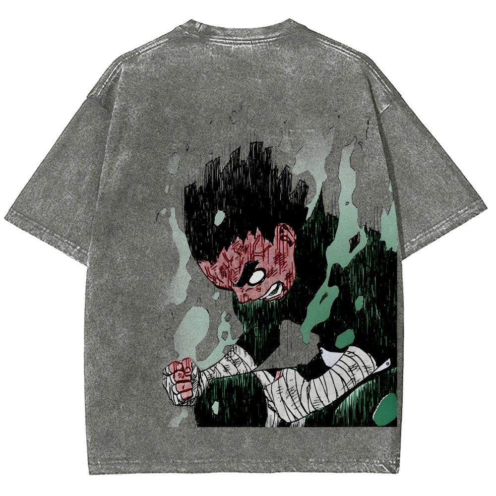 Naruto Rock Lee Unisex Fit Washed T-Shirt 2504005182