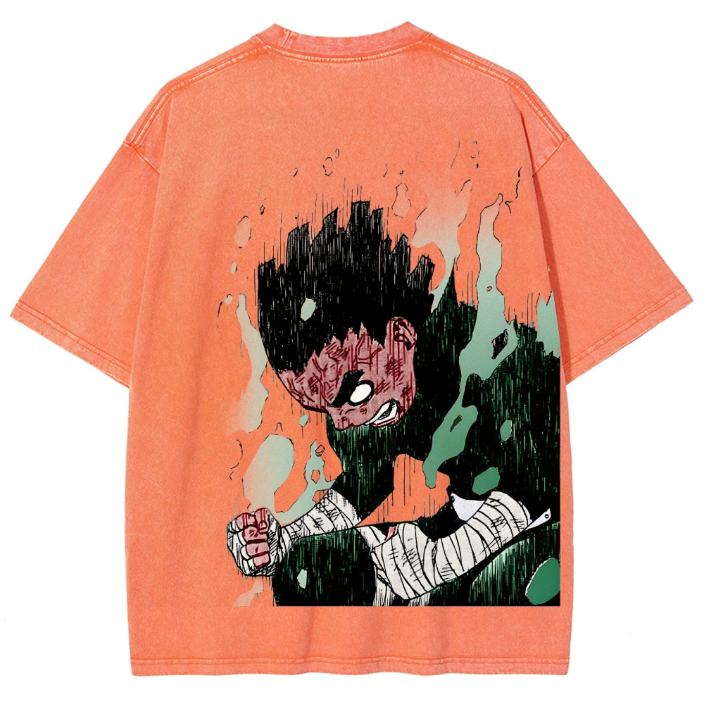 Naruto Rock Lee Unisex Fit Washed T-Shirt 2504005182