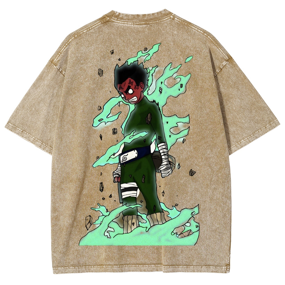 Naruto Rock Lee Unisex Fit Washed T-Shirt 2504005187