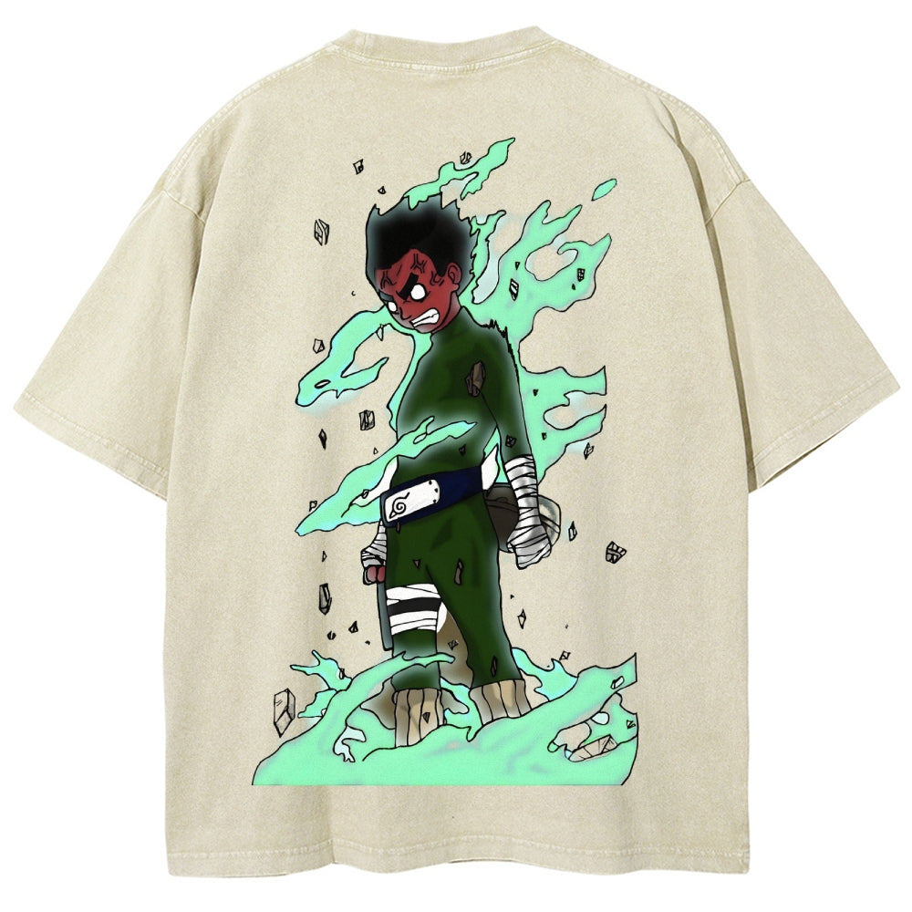 Naruto Rock Lee Unisex Fit Washed T-Shirt 2504005187