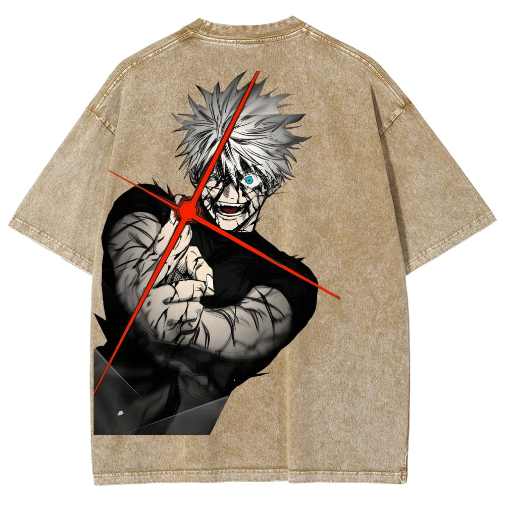 Jujutsu Kaisen Gojo Satoru Unisex Fit Washed T-Shirt 2504005203