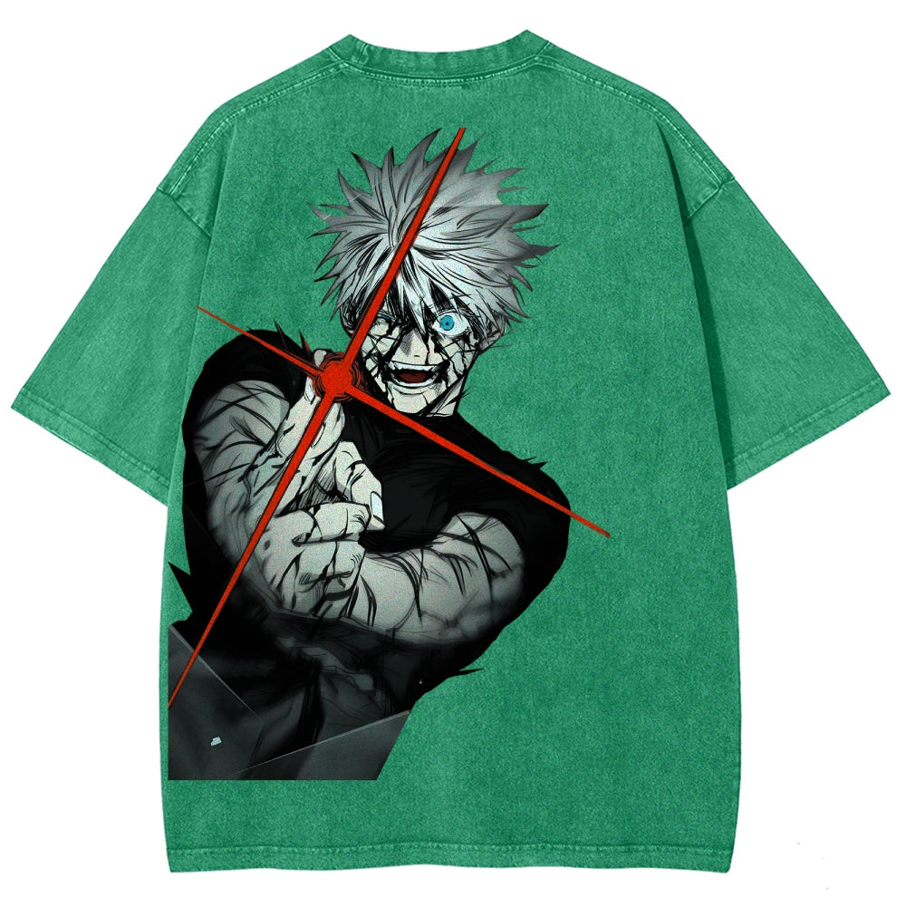 Jujutsu Kaisen Gojo Satoru Unisex Fit Washed T-Shirt 2504005203
