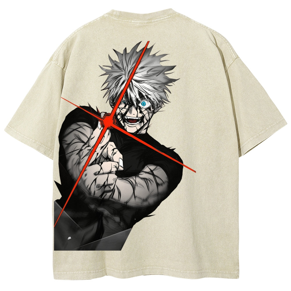 Jujutsu Kaisen Gojo Satoru Unisex Fit Washed T-Shirt 2504005203
