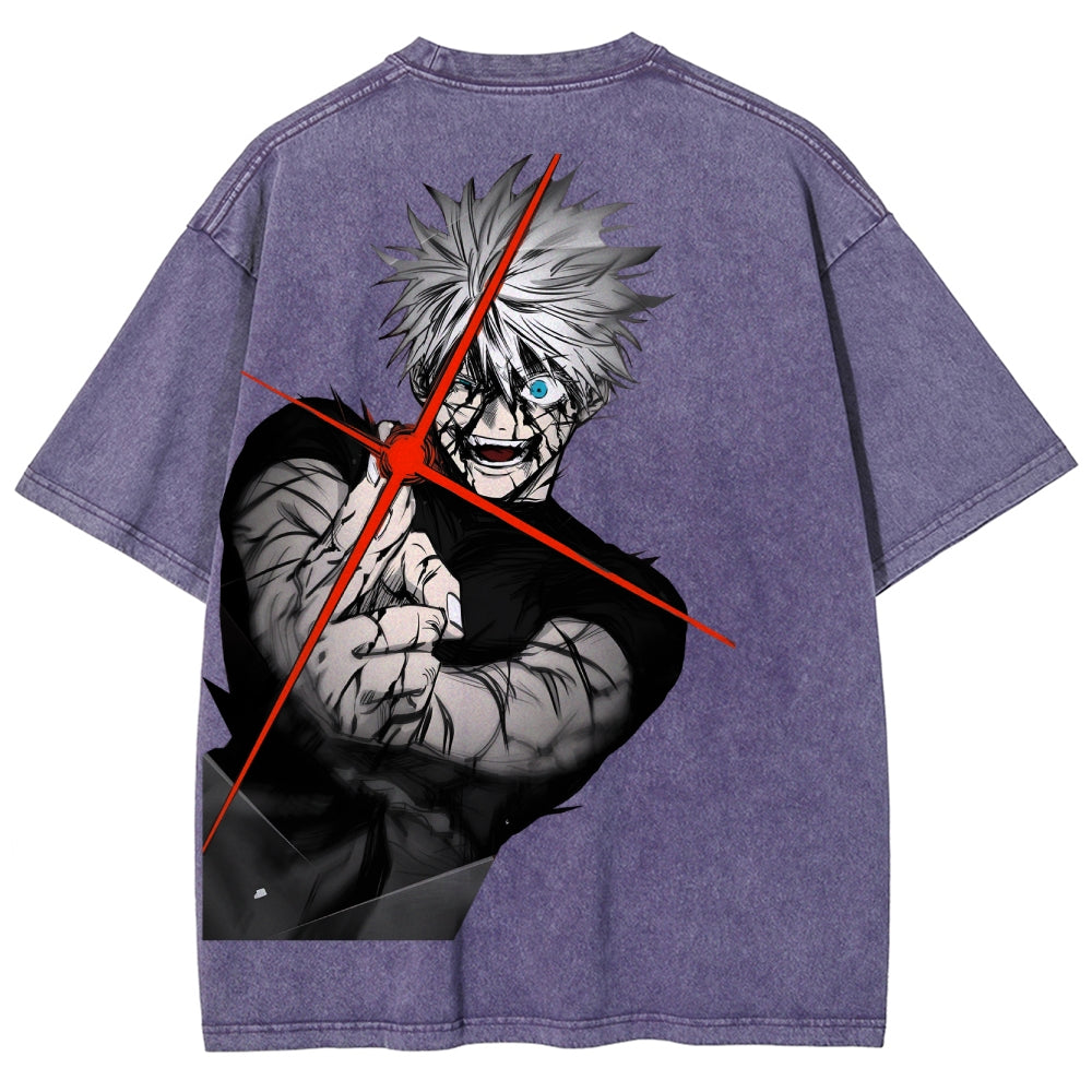 Jujutsu Kaisen Gojo Satoru Unisex Fit Washed T-Shirt 2504005203