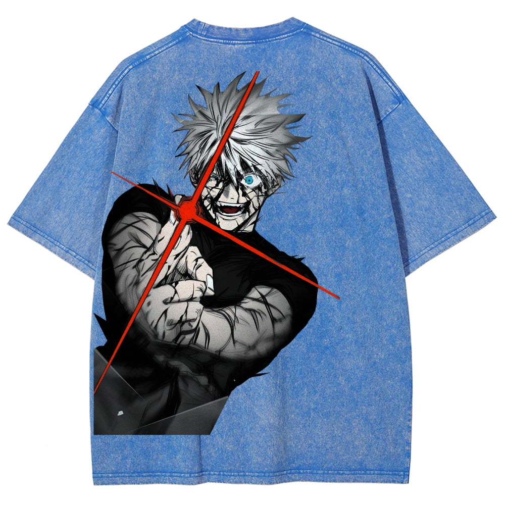Jujutsu Kaisen Gojo Satoru Unisex Fit Washed T-Shirt 2504005203