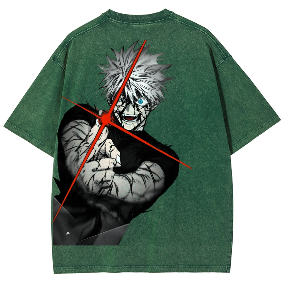 Jujutsu Kaisen Gojo Satoru Unisex Fit Washed T-Shirt 2504005203