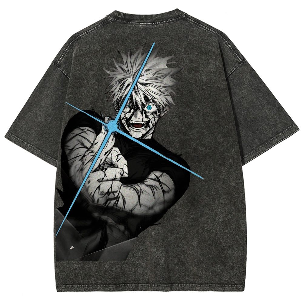 Jujutsu Kaisen Gojo Satoru Unisex Fit Washed T-Shirt 2504005208