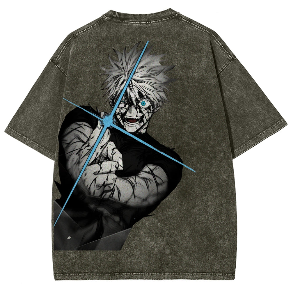 Jujutsu Kaisen Gojo Satoru Unisex Fit Washed T-Shirt 2504005208