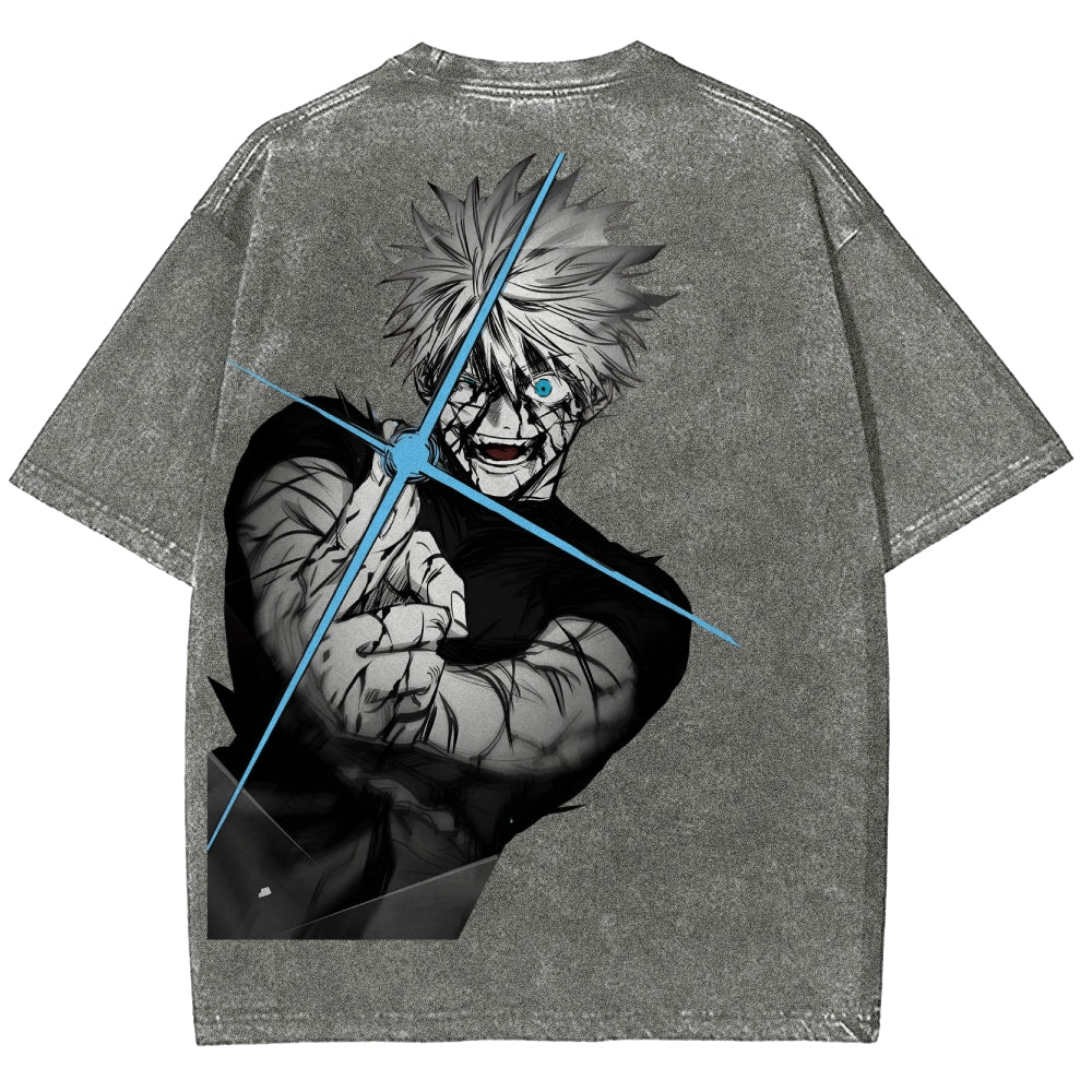 Jujutsu Kaisen Gojo Satoru Unisex Fit Washed T-Shirt 2504005208