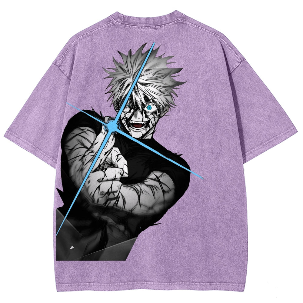 Jujutsu Kaisen Gojo Satoru Unisex Fit Washed T-Shirt 2504005208